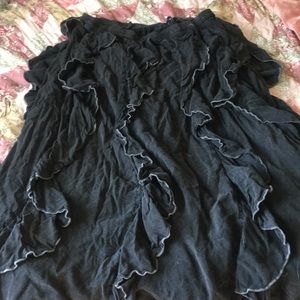 Earthbound black ruffle skirt